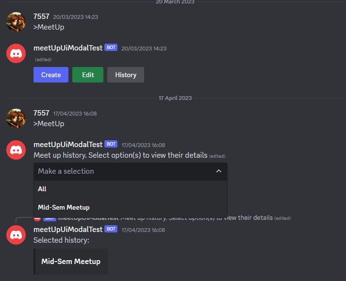 Screenshot of discord python bot
